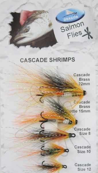 Dragon Salmon Flies - Cascade Shrimps Trebles