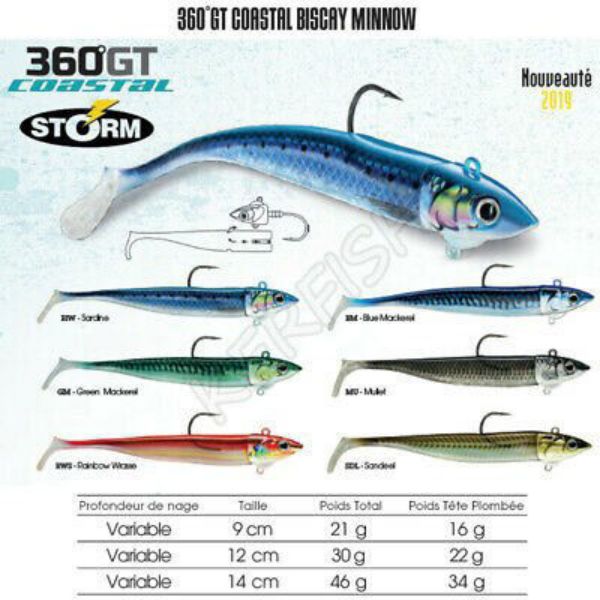 STORM 360° GT COASTAL BISCAY SHAD LURE 