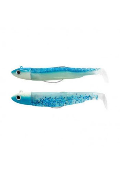 Fiiish Black Minnow 120 Bleu / Glow Shiny Blue 25g Double Combo