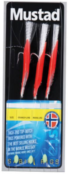 Mustad Daylight Fluo Red H1/0 ML40lb