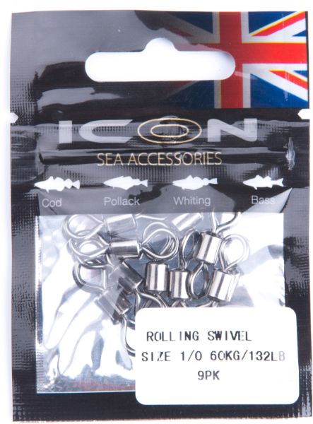 ICON Rolling Swivel S1/0 60kg/132lb 9pk