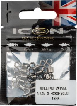 ICON Rolling Swivel S2 40kg/88lb 12pk ICON Rolling Swivel S2 40kg/88lb 12pk