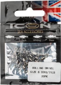 ICON Rolling Swivel S6 32kg/71lb 20pk ICON Rolling Swivel S6 32kg/71lb 20pk