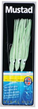 Mustad Green Glow Squid Rig H3/0 ML50lb Mustad Green Glow Squid Rig H3/0 ML50lb
