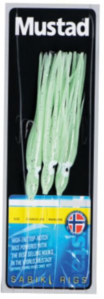 Mustad Green Glow Squid Rig H3/0 ML50lb