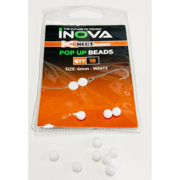 INOVA Pop Up Floating Beads White 6mm