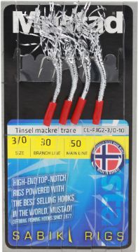 Mustad Tinsel Mackerel H3/0 ML50lb Mustad Tinsel Mackerel H3/0 ML50lb