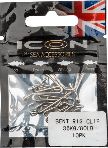 ICON Bent Rig Clip 36kg/80lb 10pk