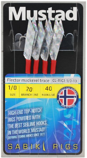 Mustad Flector Mackerel H1/0 ML40lb