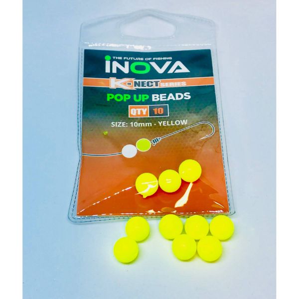 INOVA Pop Up Floating Beads Yellow 10mm