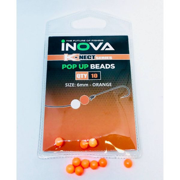 INOVA Pop Up Floating Beads Orange 6mm