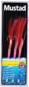 Mustad Red Hokkai Rig H3/0 ML50lb Mustad Red Hokkai Rig H3/0 ML50lb