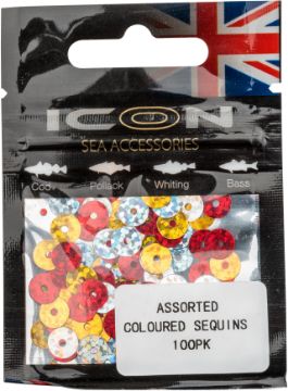 ICON Assorted Coloured Sequins 100pk ICON Assorted Coloured Sequins 100pk