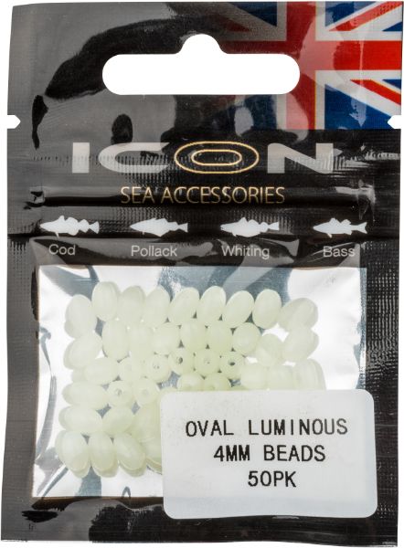 ICON Oval Luminous 4mm Beads 50pk