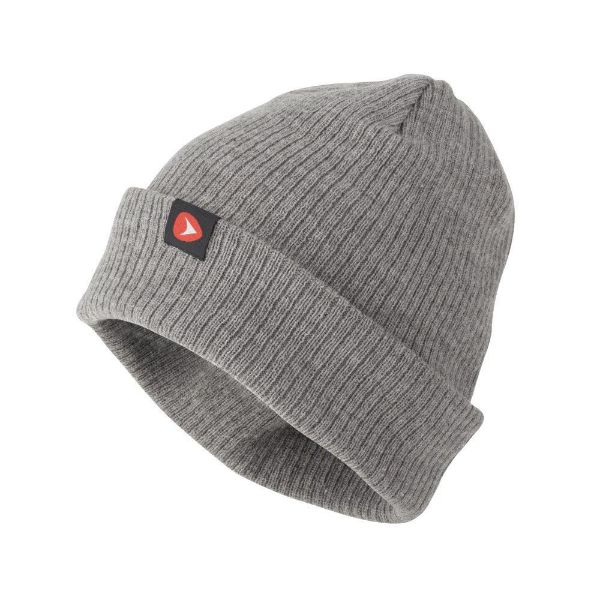 Greys Knitted Ribbed Grey Beanie