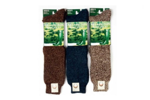 Mens Wellington Boot Wool Socks