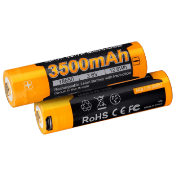 Fenix 18650 USB Rechargeable 3500 mAh Li-ion Protected Battery Fenix 18650 USB Rechargeable 3500 mAh Li-ion Protected Battery