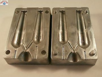 Ajusti Lead Mould Twin Bomb 3oz & 4oz Ajusti Lead Mould Twin Bomb 3oz & 4oz