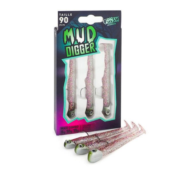 Fiiish Mud Digger Purple Glitter 5g/10g/15g Maxi Combo