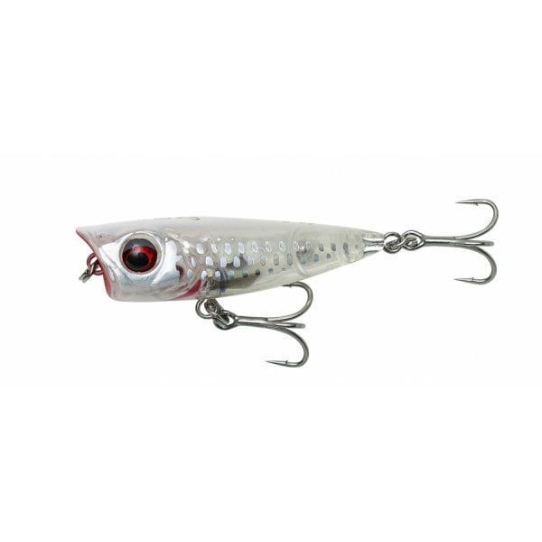 3D MINNOW POPPER 4.3CM 4G FLOATING CRYSTAL WHITE