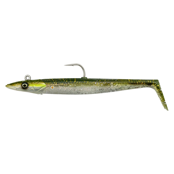 SANDEEL V2 14CM 33G SINKING GREEN SILVER 2+1