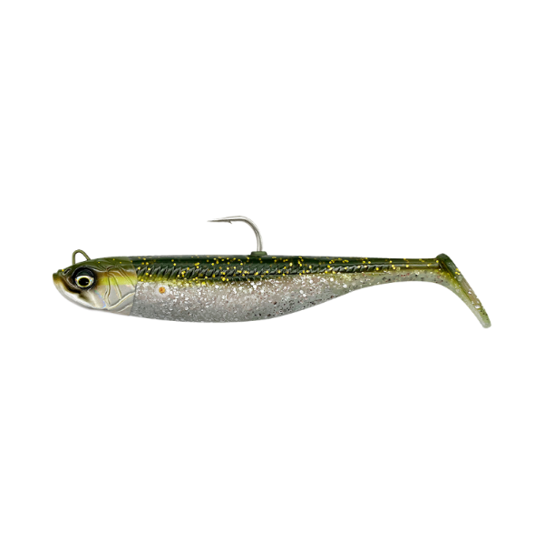 SAVAGE MINNOW 12.5CM 35G GREEN SILVER 2+1