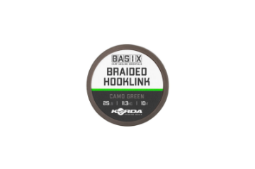 Korda Basix Braided Hooklink 25lb 10M Camo Green Korda Basix Braided Hooklink 25lb 10M Camo Green