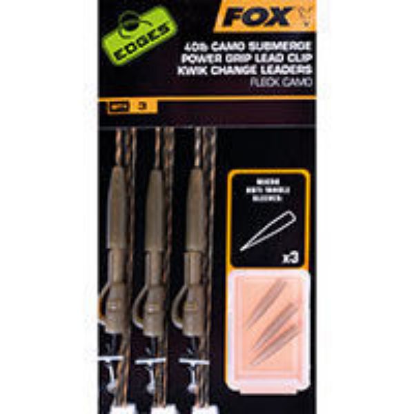 Fox Edges Submerge Camo Leader Lead Clip Kwik Change