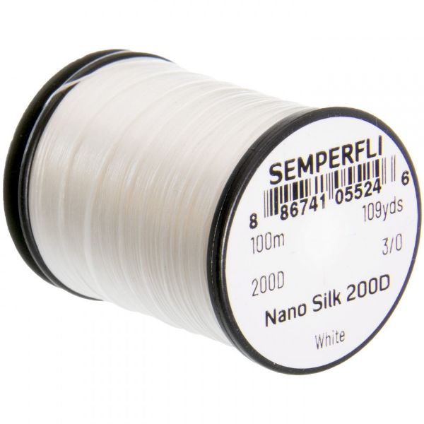 Semperfli Nano Silk 200 Denier 3/0 Big Game White