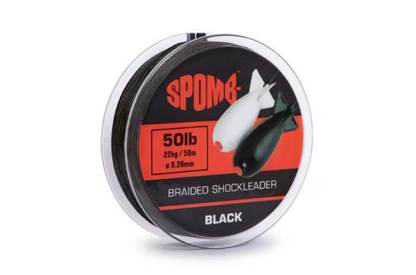 Spomb Braided Shock Leader Black 50m – 50lb