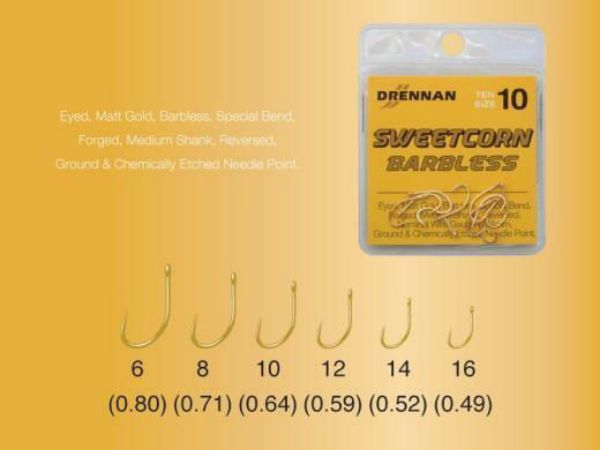 Picture of Drennan Sweetcorn Barbless Hooks
