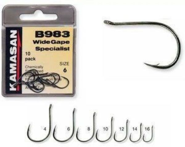 Kamasan B983 Wide Gape Specialist Hooks - Angling Centre West Bay