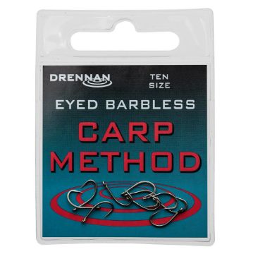 DRENNAN CARP METHOD HOOKS , BARBLESS DRENNAN CARP METHOD HOOKS , BARBLESS