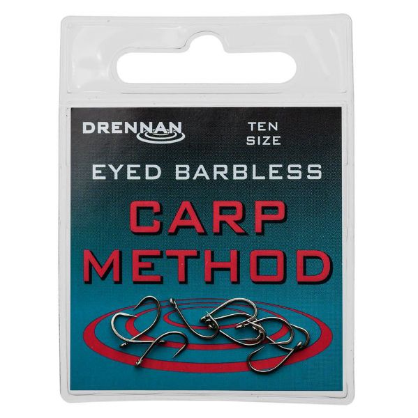 DRENNAN CARP METHOD HOOKS , BARBLESS