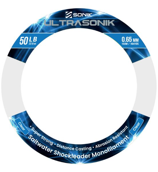 Sonik Ultrasonik Shock Leader 150m - Clear 50lb