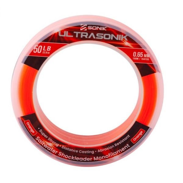 Sonik Ultrasonik Shock Leader 150m - Orange 60lb