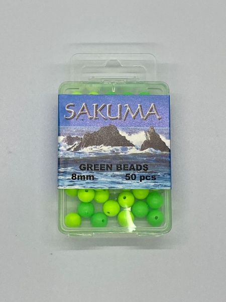 Sakuma 8mm Beads - Green