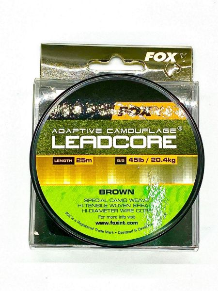 Fox Adaptive Camouflage Leadcore 25m 45lb - Brown