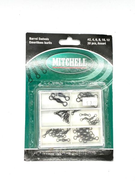 Mitchell Assorted Barrel Swivels - 30 pcs