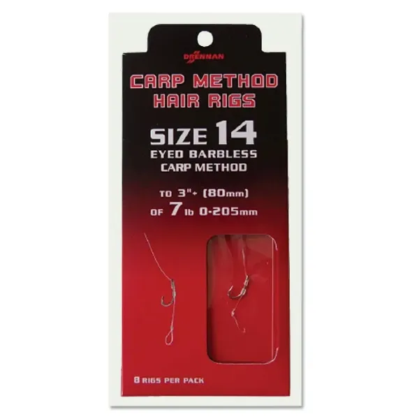 Drennan Carp Method Hair Rigs - Size 14 - 7lb