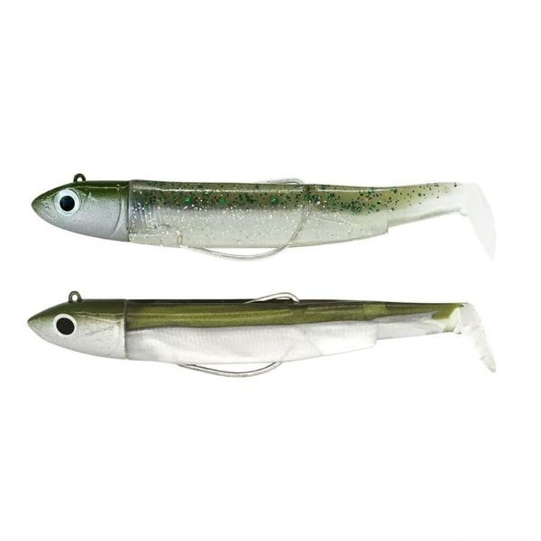 Fiiish Black Minnow Offshore Double Combo - Kaki & Ghost Minnow 25g