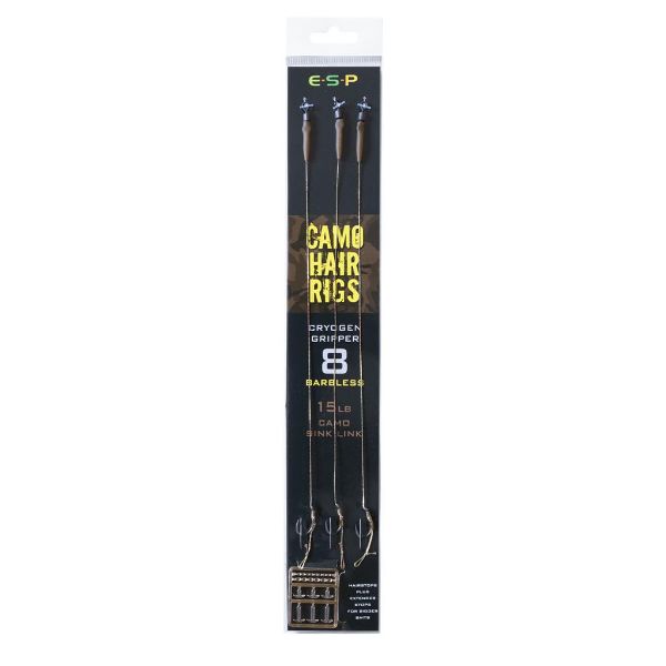 ESP Camo Hair Rigs Gripper Camo - Size 8 Barbless