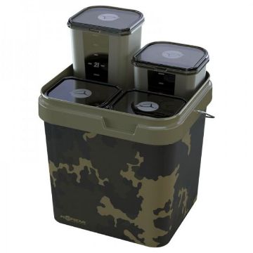 Korda Kontainer System 17l Bait Bucket System With 4 Inserts NEW - KBU004 Korda Kontainer System 17l Bait Bucket System With 4 Inserts NEW - KBU004