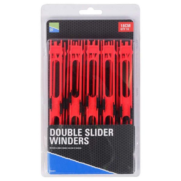 PRESTON INNOVATIONS DOUBLE SLIDER WINDERS BOX - 18CM - RED