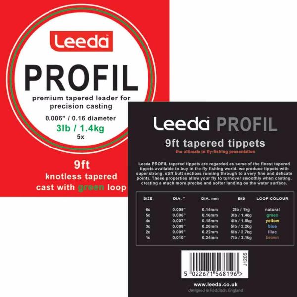 Leeda Profil Cast Tapered Tippet - 3lb x5