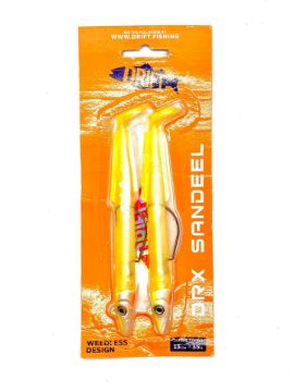 Drift DRX Weedless Sandeel 13cm 35g Double Combo - Lemon Drift DRX Weedless Sandeel 13cm 35g Double Combo - Lemon