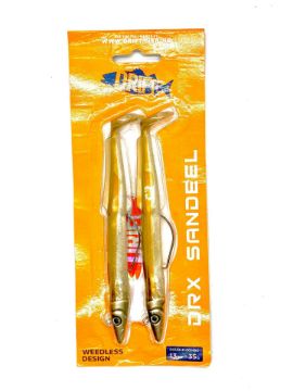 Drift DRX Weedless Sandeel 13cm 35g Double Combo - Khaki Drift DRX Weedless Sandeel 13cm 35g Double Combo - Khaki
