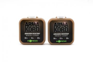 Korda Armakord Braided Leader - 50lb Sub Brown Korda Armakord Braided Leader - 50lb Sub Brown