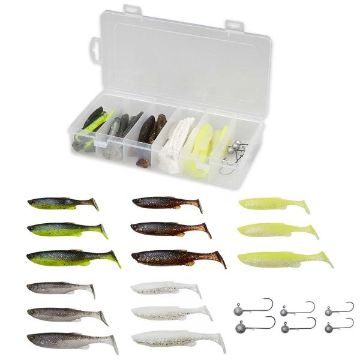Savage Gear Fat Minnow T-Tail Kit - 36pcs 7.5cm -10.5cm Savage Gear Fat Minnow T-Tail Kit - 36pcs 7.5cm -10.5cm