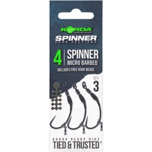 Korda Spinner Hook Section - Size 4 Micro Barbed